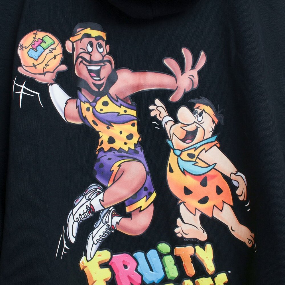 Nike Lebron x Fruity Pebbles Hoodie Mens Large Black Pullover w/ Bleach Spots - Picture 11 of 13